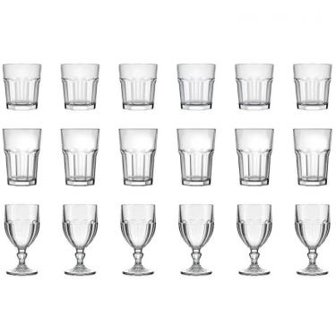 Imagem de Conjunto De Copos E Taças Nadir Bristol 18 Peças Transparente