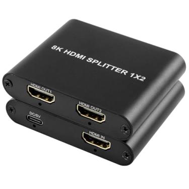 Imagem de Bytecc Divisor Hdmi 2.1 8K, De 1 Entrada E 2 Saídas, Compatível Com Xbox, Ps5, Tv, Projetor, Etc. (Blackout)