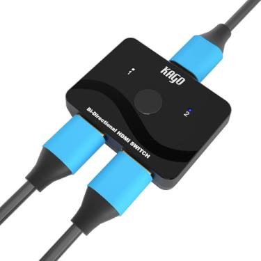 Imagem de KAGO Hdmi Switch 2 Em 1 Saída, Divisor Hdmi, Hub Bidirecional 4K A 60Hz Compatível Com Xbox Ps5/4/3 Blu-Ray Tv Fire Stick Roku Laptop Pc