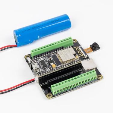 Imagem de SunFounder Kit Esp32 Camera Pro Com Módulo Wroom 32E, Placa De Desenvolvimento Expansão Breakout Aprimorada, Bateria Recarregável Esp32Cam, Slot Para Cartão Micro Sd (Compatível Arduino)