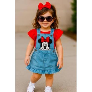 Imagem de Jardineira Jeans Minnie - Joaninha Baby, SEM BLUSA, 02 ANOS