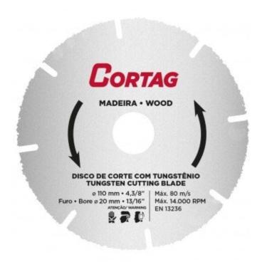 Imagem de Disco De Corte Tungstênio Para Madeira Cortag 110mm