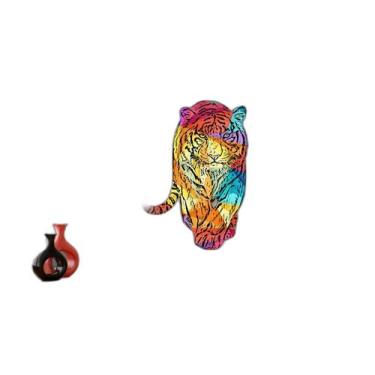 Imagem de Papel De Parede 3D Animais Pop Art Tigre Felino 3,5M Pxa139 - Você Dec