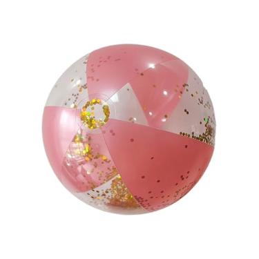 Imagem de Bola de Praia Inflável - Bola De Praia Inflável Transparente Com Glitter,Brinquedos De Decoração Reutilizáveis E Atividades Para Bebés, Crianças E Adultos, Jogos Ao Ar Livre De Verão, Festas, Aniversá