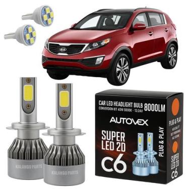 Imagem de Ultra LED C6 H7 Lâmpada Farol Baixo Kia Sportage 2011 Diante - Autovex