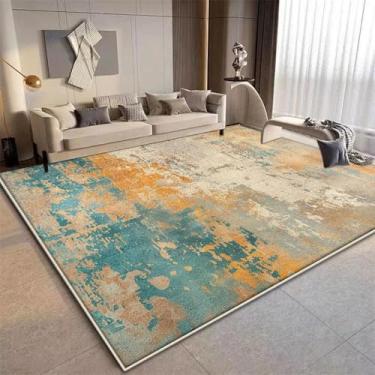 Imagem de Tapetes grandes para sala de estar, decoração abstrata moderna, sofá, quarto, banheiro, vestiário, capacho, chão (200x250 cm)/CX022-Flannel-7)