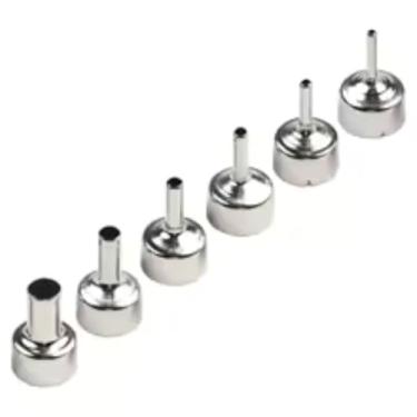 Imagem de Kit 6 Bicos 3 4 5 8 10 e 12mm bicos para Soprador Estação Solda de ar quente 878 886d 881 d 858 engate rápido