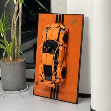 Imagem de iLuane Painel De Exibição Para Lego Technic 42056 Porsche 911 Gt3 Rs, Colecionáveis Adultos Lego Suporte De Parede Para Carro Para Blocos De Construção, Presentes Para Amantes De Lego (Somente Painel