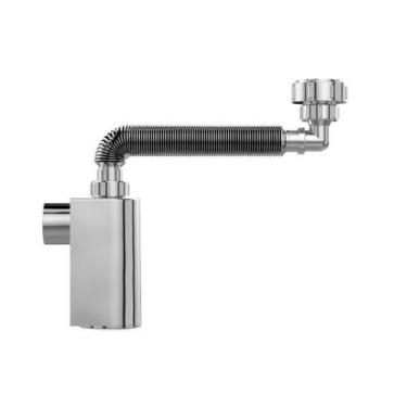 Imagem de Sifao Tubo Extensivo P/ Lavatorio C/ Copo De Parede Cromado Dn38 - Blu