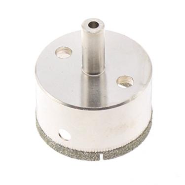 Imagem de JINGLING — Serra de furadeira com ferramenta revestida com diamante para azulejo de vidro, cerâmica, mármore, cor prata, BLZ0050, Prata, 50mm