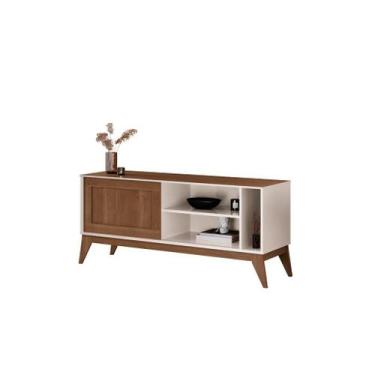 Imagem de Rack AB Estilo Retrô 1.36m Para TV Até 50'' Polegadas Cor Off White / 