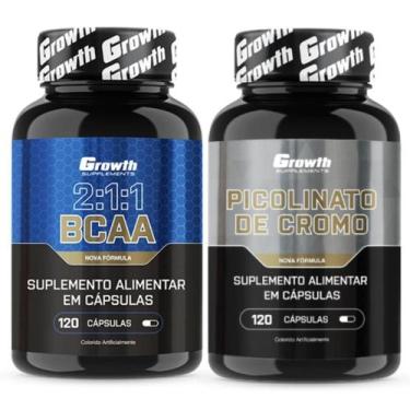 Imagem de Bcaa 120 Caps + Cromo Picolinato 120 Caps Growth Supplements