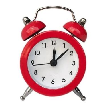 Imagem de Relógio Despertador Aço Presente Retro Mini Antigo