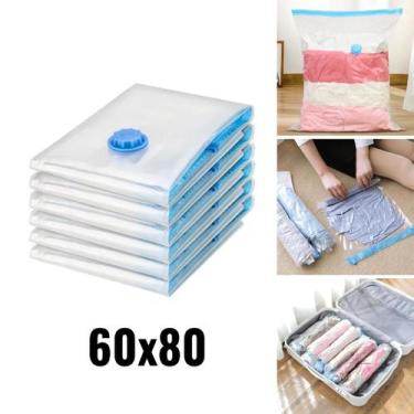 Imagem de Kit 6 Saco À Vácuo 60X80 Organizador Edredom Cobertor Roupa - Western