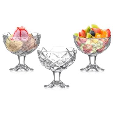 Imagem de Conjunto 3 Taças de Sobremesa Sorvete em Vidro 170ml