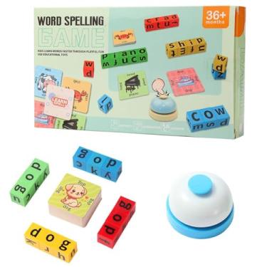 Imagem de ASSBABY Brain Teaser Cube Game, Digital Computing and Word Spelling Block, Two-Player Battle (Word Spelling)