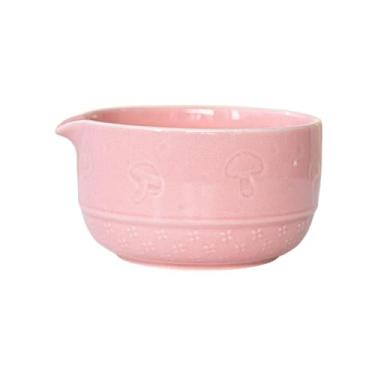 Imagem de Ｂｅｓｇａ Tigela japonesa de Matcha com bico Chawan Matcha Bowl 450ml para presentear os amantes de chá, Rosa
