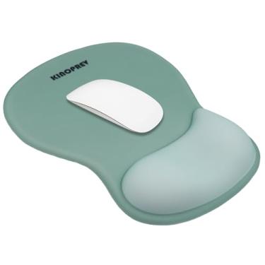 Imagem de Mouse pad ergonômico com suporte de pulso, mouse pad de computador com descanso de pulso em gel e base de poliuretano antiderrapante para alívio da dor, mouse pads de jogos para laptop, escritório e