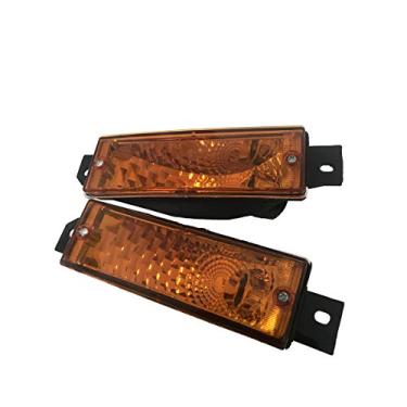 Imagem de 2 lâmpadas indicadoras de refletor de para-choque dianteiro para BMW E30 M40 1983-1991 (amarelo)