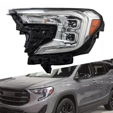 Imagem de Lâmpada de neblina esquerda direita LED luz de circulação diurna conjunto de farol LED frontal lâmpada de canto de luz ampla compatível com terreno 2022-2023 (direita)