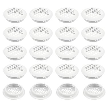 Imagem de PATIKIL Ventilação circular de 42 mm, 20 peças de aço inoxidável com orifício de malha redonda para saídas de ar de painel duplo para guarda-roupas de cozinha, sapatos, armários diversos para banheiro