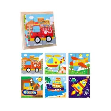 Imagem de Conjunto De Blocos De Quebra-Cabeça Educacional De Madeira Para Jardim