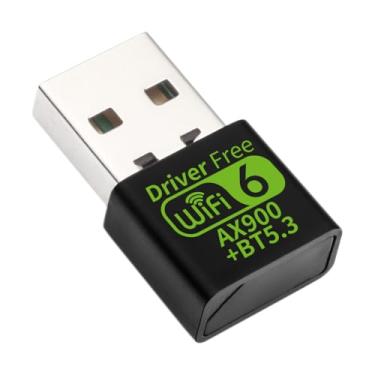 Imagem de Adaptador combo USB WiFi 6 AX900 Bluetooth 5.3 – Chip RTL8851BU, banda dupla de 2,4 GHz/5 GHz até 900 Mbps, antena embutida, Plug & Play, placa de rede sem fio USB 2.0 para PC/laptop