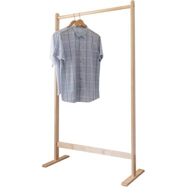 Imagem de Cabide De Roupas De Madeira Maciça Para Pendurar Roupas Trilho De Roupas De Grande Capacidade Para Quartos E Entrada Cabide Independente, Fácil De Montar