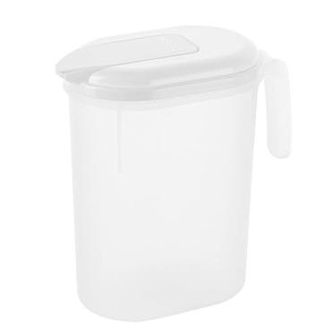 Imagem de Fenteer Jarra com tampa para geladeira, chaleira de água fria com bico, jarra de água, de para festa, chá gelado, uso doméstico, restaurante, 1.8l
