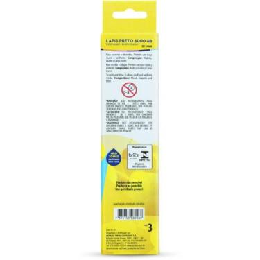 Imagem de Lápis Preto Técnico 6000 6B Preto Caixa com 12 Unidades - Acrilex