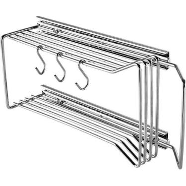 Imagem de Suporte Porta Espetos 6171 Lateral 120x230x435mm Cromado Masutti Copat