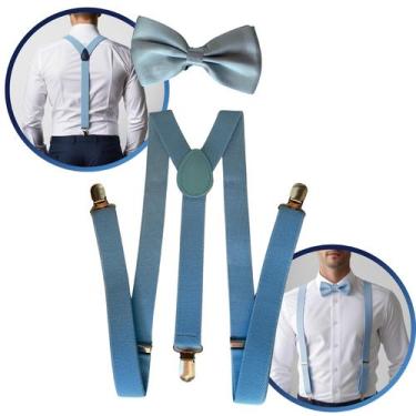 Imagem de Kit Suspensorio Masculino Gravata Borboleta Casamento Noivo Padrinhos 