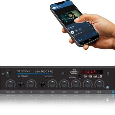 Imagem de Amplificador Leson Lsa7600 120w Rms Preto Bluetooth Potência