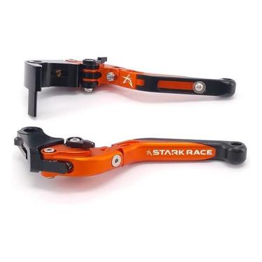 Imagem de Manete Esportivo Extensível Bmw F800 F700 F650 - Stark Race, Laranja