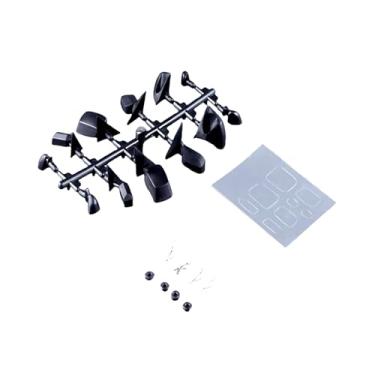 Imagem de XHSESA Kit de espelho retrovisor para carros RC 1/10, espelhos laterais reversíveis DIY, conjunto de acessórios para veículos RC universal