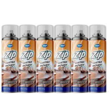Imagem de Kit 6 Lustra Móveis Spray Zip Clean 300Ml - My Place