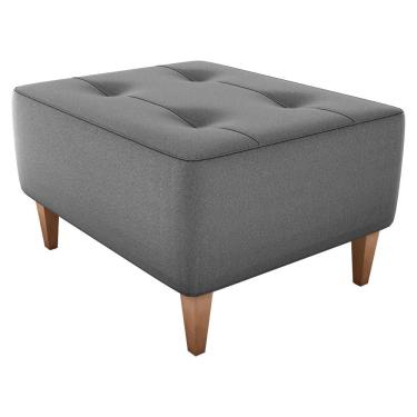 Imagem de Puff Decorativo Para Sala Piva 62x52 Cm E425 Milani Store Cinza