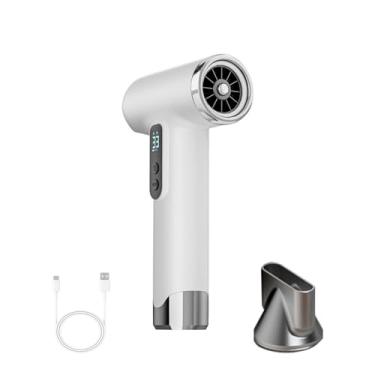 Imagem de SL Nevnmoe Secador de cabelo sem fio, bateria de 15000 mAh, secador de cabelo recarregável, 3 ventos quentes e frios ajustáveis, usado para viagens, acampamento e trailer.
