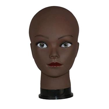Imagem de Esquirla Manequim PVC Manequim Cabeça Peruca Óculos Chapéus Expositor de Jóias, Maquiagem preta
