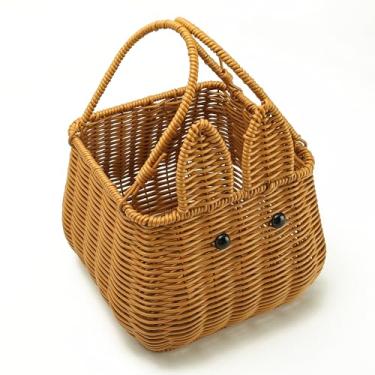 Imagem de Cesta de vime para meninas de flores de vime – projetada para casamentos e piqueniques decoração de casa