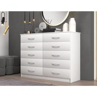 Imagem de Cômoda 10 Gavetas Premium Marbela Branca