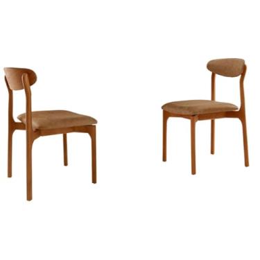 Imagem de Conjunto com 2 cadeiras Noronha em Madeira Maciça para Sala de Jantar Moderna Mobília