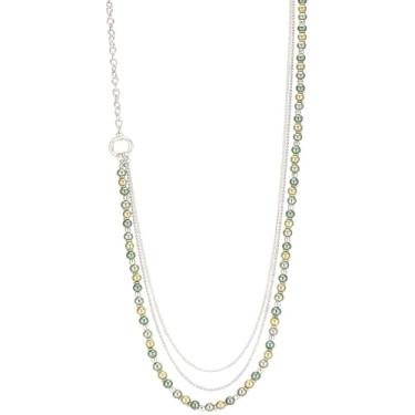 Imagem de Colares de pérolas longas de prata para mulheres, colar de corrente com contas de pérolas, presentes para mães, bijuterias elegantes para mulheres, Pérola, Sem Pedra Preciosa