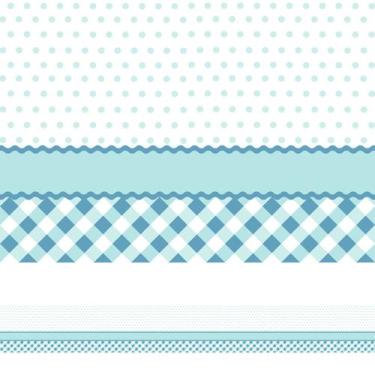 Imagem de Faixa de Parede para Quarto de Bebê Xadrez Poá Azul 3mx15c - Quartinho