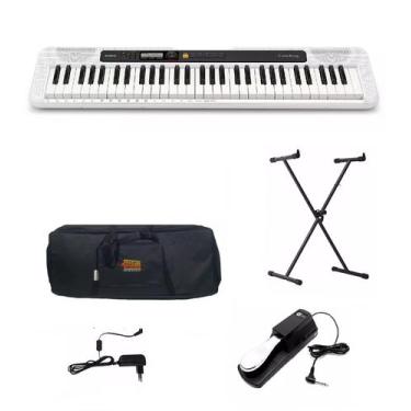 Imagem de Teclado Casio Casiotone CT-S200 WH 61 Teclas Branco Kit Gold
