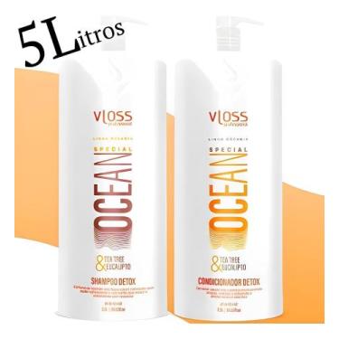 Imagem de Shampoo Condicionador Resfrescante Eucalipto Anti Caspa 5 L - Vloss