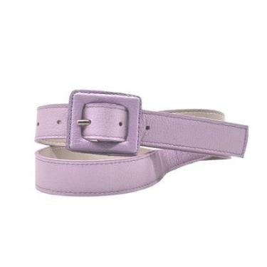 Imagem de Cinto feminino couro fivela encapada ED1736L - Barão do Couro, Lilás, 
