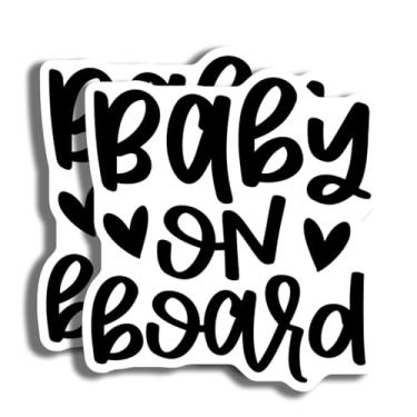 Imagem de Adesivo Baby On Board - Placa de carro de bebê fofo - Decalque de segurança para bebês - Presente de chá de bebê - Essenciais para novos pais - Decalque de bebê a bordo - Adesivo de carro - Decorativo