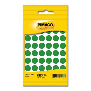 Imagem de Etiqueta adesiva TP12 verde Pimaco