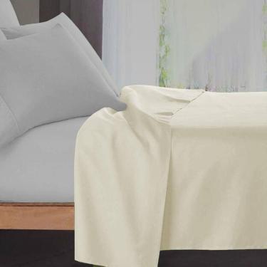 Imagem de Lençol Avulso Queen 180 Fios 100% Algodão Sem Elástico Linea